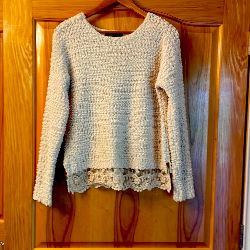Cream crew neck sweater